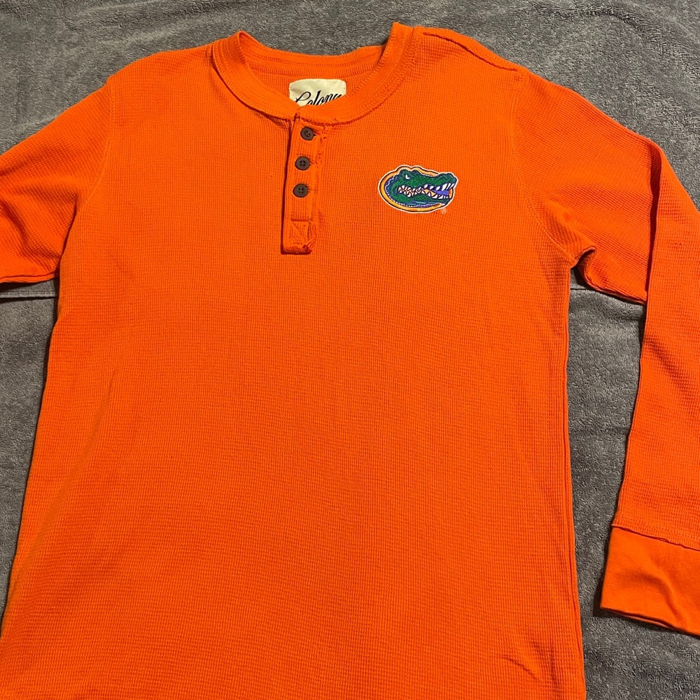 NWT Florida Gators Colony Dry Goods Long Sleeve Henley Lg Shirt NCAA Football UF
